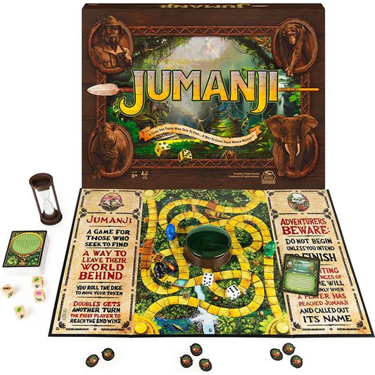Jumanji The Game, The Classic Scary Adventure Family Board Game Based on The Action-Comedy Movie, for Kids and Adults Ages 8 & up | Galactic Toys & Collectibles