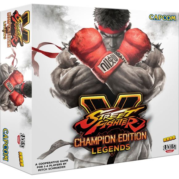 Street Fighter V: The Board Game takes 1-4 players on a combat-filled globtrotting adventure set in the legendary Street Fighter universe. Take your favorite world warriors on a series of adventures that pit them against evil forces like M. Bison's Shadaloo organization! Delve into a rich narrative fueled by years of Street FIghter history, where twists and turns ensue! Be careful though, because your choices impact the outcome of the tale!