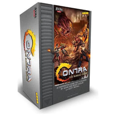 Contra: The Board Game is a 1-4 player card and dice driven strategy/action board game based on the classic video game and designed by Adam and Brady Sadler. Inspired by the classic Contra video game, players take on the role of iconic commandos that must survive dangerous stages and face off against huge bosses as they strive to take down a mysterious organization. Focusing on quick, modular gameplay, Contra: The Board Game lets players choose which commando decks they want to pit against which boss decks,