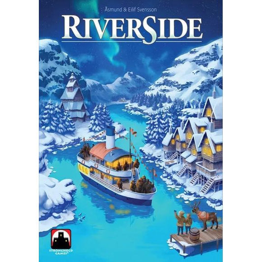 You work as a tour guide trying to attract tourists to your guide boats for spectacular excursions. Riverside is a different kind of roll-and-write game: The game comes with a modular game board, which composes the route for the game. On a river cruise boat, everyone follows the same route, but you can take your tourists on different tours. You may plan ahead, but beware, the dice may force you to change your plans.