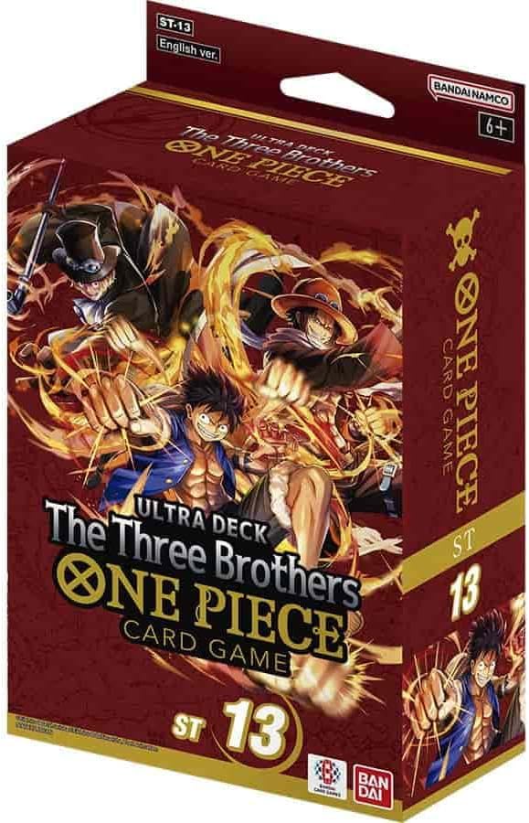 Constructed Deck x1 (51 cards)
Alternative Leader Card x2
DON!! Cards x10
Playsheet x1
Card Case x1
Bonus Pack x1 (3 cards, 16 types in total)