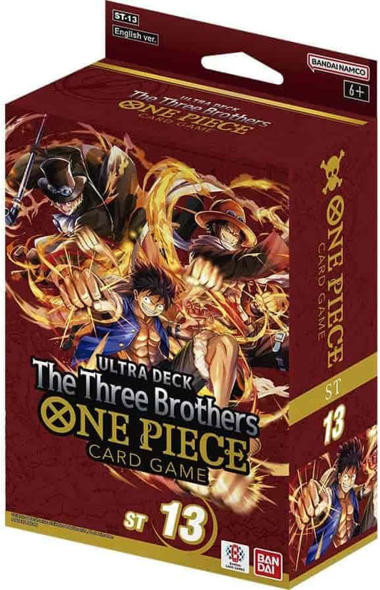 Constructed Deck x1 (51 cards)
Alternative Leader Card x2
DON!! Cards x10
Playsheet x1
Card Case x1
Bonus Pack x1 (3 cards, 16 types in total)
