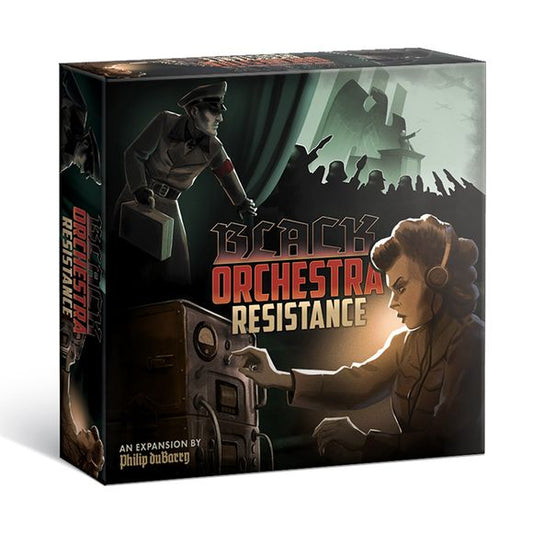 Black Orchestra Resistance Expansion is an expansion for the original Black Orchestra game that adds 6 new Conspirators to play and 3 different modules. Each module adds new rules, components, and complexity of the game. Widen the range of difficulties and stories to experience. Any of the new Conspirators can be played with or without any of the expansion modules.

Expand your Black Orchestra game with 6 new Conspirators to play and 3  different modules.
Each module adds new rules, components, and complexi