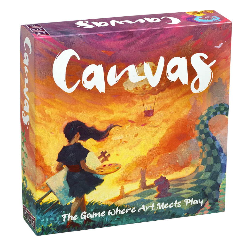 The gallery is seeking new masterpieces! Step into the shoes of a world-class painter in Canvas, the definitive version of the critically acclaimed artistic strategy game. Layer transparent cards to create one-of-a-kind paintings, connecting icons to earn ribbons and prove your talent. Includes all content from the Reflections and Finishing Touches expansions!