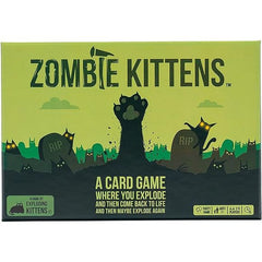 Check out Zombie Kittens, a fun game for adults and families. This standalone version is compatible with expansions and addresses the game's biggest issue since 2015: Player Resurrection. Enjoy unexpected twists, suspense, and hilarity as you navigate through the explosive world. Outwit opponents, strategize, and experience the thrill with friends and family.