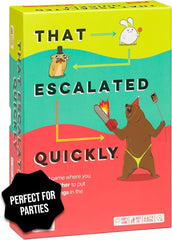 Between our weird prompts and your friends weirder answers, this might be our funniest game yet!First, read out a simple question (ex. Im locked in a tiny room. What else is locked in here with me from cutest to scariest). Then everyone is assigned a secret number from one to ten. Next, each player gives an answer to the question, and the intensity of that answer is based on their secret number (ex. 1= a bunny, 10= a grizzly bear with chainsaw arms.) Finally, the person who read the question has to try and