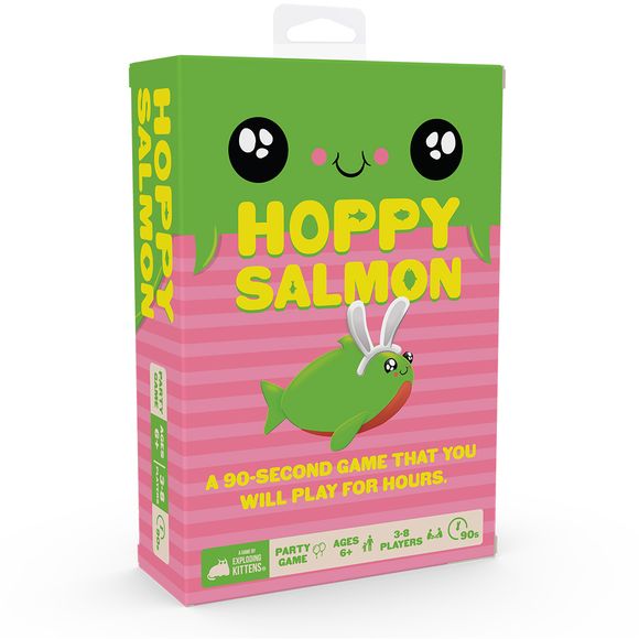 Hoppy Salmon an Easter version of Happy Salmon, the fast-paced card game that gets everyone moving and laughing in under two minutes.

A spring twist on our classic game Happy Salmon, perfect for Easter baskets and family gatherings. Engaging, funny, and energetic gameplay.
Make Easter memorable with this unique card game. The silly and quick rounds add an extra layer of excitement to family nights, holiday parties, and egg-filled festivities
An excellent icebreaker for Easter parties, church events, school