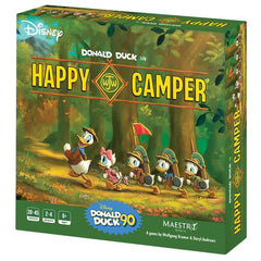 Players race to explore the wilderness, set up camp, take photos and earn badges. Starting with an empty board, players reveal tiles and gather resources on their turn - but the more you have in your bag, the slower you get! Race to the best spot, or setup tents in different terrains. Earn points by doing this first as you race to the finish.