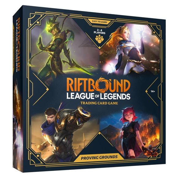 The Riftbound - League of Legends TCG Proving Grounds box set contains everything you need to get started playing Riftbound! Designed for play with 2-4 players, Proving Grounds sets you up with decks designed around fan favorite characters. Choose from classic League of Legends Champions like Annie, Master Yi, Lux, or Garen and get right into the action.
- Complete Out-of-the-Box Play: Includes prebuilt decks designed for balanced matchups, making it easy for anyone to learn and start battling immediately.