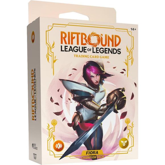 Precision and grace! Fiora becomes Mighty with her Champion Deck! This preconstructed 56-card deck is built to strengthen your board with powerful stat boosts, turning your normal units into Mighty combatants. Outmaneuver your opponents with clever combat tricks, gaining you more resources while dueling your way to victory. Includes 1 Riftbound Spiritforged booster!