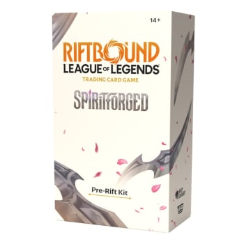 Each Player Kit contains
♦ 1 Mini-precon (15 cards including Champion Legend, Champion Unit)
♦ 5 Spiritforged Booster Packs
♦ 1 Pre-Rift Promo Card