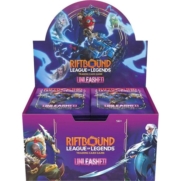 Unleashed captures the heart of League of Legends — the build-up, the anticipation, and the thrill of letting everything go in one defining moment. These 14-card booster packs pull from over 220 cards and 30+ alt-arts, expanding Riftbound with new Legends, bold mechanics, and powerful plays that reward those who bide their time… then strike when it matters most. The Rift awaits – are you ready?
Champion Your Strategy – Build your deck from premium packs filled with 7 Commons, 3 Uncommons, 2 foil Rares or be