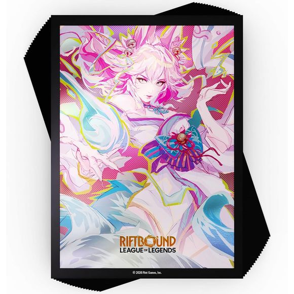 Channel the power of the Rift - theese official Riftbound sleeves don't just protect your deck, they command attention. Pack 100 sleeves featuering fan favorite Champion, Ahri!