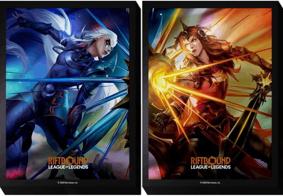 Channel the power of the Rift — these official Riftbound: Vendetta sleeves don’t just protect your deck, they command attention. This pack of 100 sleeves features both sides of one of League of Legends’ fiercest rivalries with 50 sleeves featuring 1 Champion and 50 sleeves featuring their rival!

Protect your cards - Each pack of sleeves contains 100 sleeves (50 sleeves each of 2 Champions from a League of Legends rivalry)