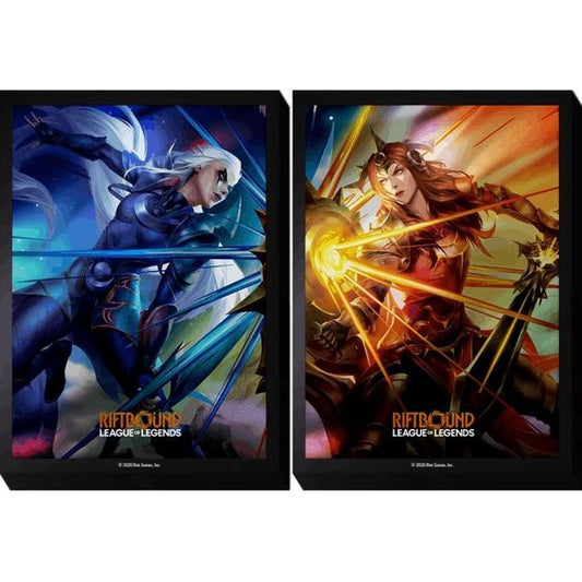 Channel the power of the Rift — these official Riftbound: Vendetta sleeves don’t just protect your deck, they command attention. This pack of 100 sleeves features both sides of one of League of Legends’ fiercest rivalries with 50 sleeves featuring 1 Champion and 50 sleeves featuring their rival!

Protect your cards - Each pack of sleeves contains 100 sleeves (50 sleeves each of 2 Champions from a League of Legends rivalry)