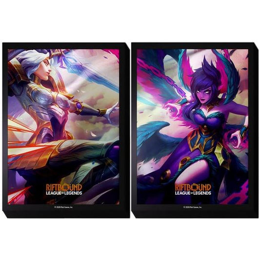 Channel the power of the Rift — these official Riftbound: Vendetta sleeves don’t just protect your deck, they command attention. This pack of 100 sleeves features both sides of one of League of Legends’ fiercest rivalries with 50 sleeves featuring 1 Champion and 50 sleeves featuring their rival!

Protect your cards - Each pack of sleeves contains 100 sleeves (50 sleeves each of 2 Champions from a League of Legends rivalry)