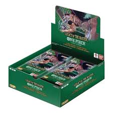 This listing is for a One Piece TCG - Legacy of The Master (OP-12) Booster Box.

This product features the bond between master and disciple! The passionate relationship between such characters as Sanji and Zeff, depicted in the original work, has been reflected in cards!