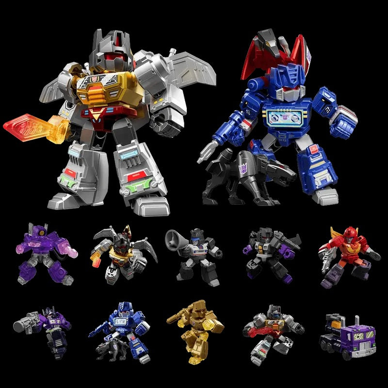 Ignite the Heavy Metal War with the Blokees Transformers Defender Version 03! This collection delivers 12 unique, pocket-sized (approx. 5.5cm) Cybertronian warriors, each boasting 14 articulation points for dynamic poses, meticulously detailed paintwork, and premium metallic finish. They're fun to assemble and perfect for display! Special Armor Type chase 1/144 rarity