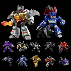 Ignite the Heavy Metal War with the Blokees Transformers Defender Version 03! This collection delivers 12 unique, pocket-sized (approx. 5.5cm) Cybertronian warriors, each boasting 14 articulation points for dynamic poses, meticulously detailed paintwork, and premium metallic finish. They're fun to assemble and perfect for display! Special Armor Type chase 1/144 rarity