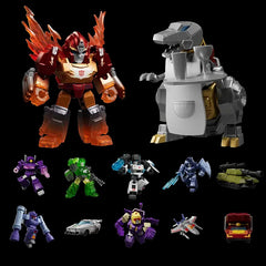 12 pocket-sized warriors with premium articulation and rare chase variants. Every 5.5cm model kit features 14 points of movement and metallic detailing.

Hunt for ultra-rare Special Armor (1:144) and Special Galaxy (5:144) types. From Optimus Prime to Grimlock, experience legendary characters with 360° head rotation and full-body movement. The Tyrants have arrived, and they're ready for battle.

12 warriors. Infinite poses. Pure collecting fury.