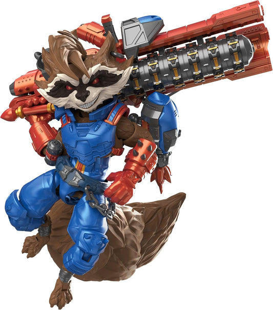 Unleash Rocket Raccoon’s raw power with this officially licensed, highly articulated model kit! With 208 pieces and standing at 5.43 inches, it boasts 68 points of articulation, including movable eyes, a rocket backpack, and extendable shoulders & hips—perfect for intense, action-packed poses. Featuring special effect parts and an exclusive weapon stand, this tool-free assembly kit brings Rocket’s fierce energy and iconic look to life like never before.

This collectible is not just a display piece—it's a t