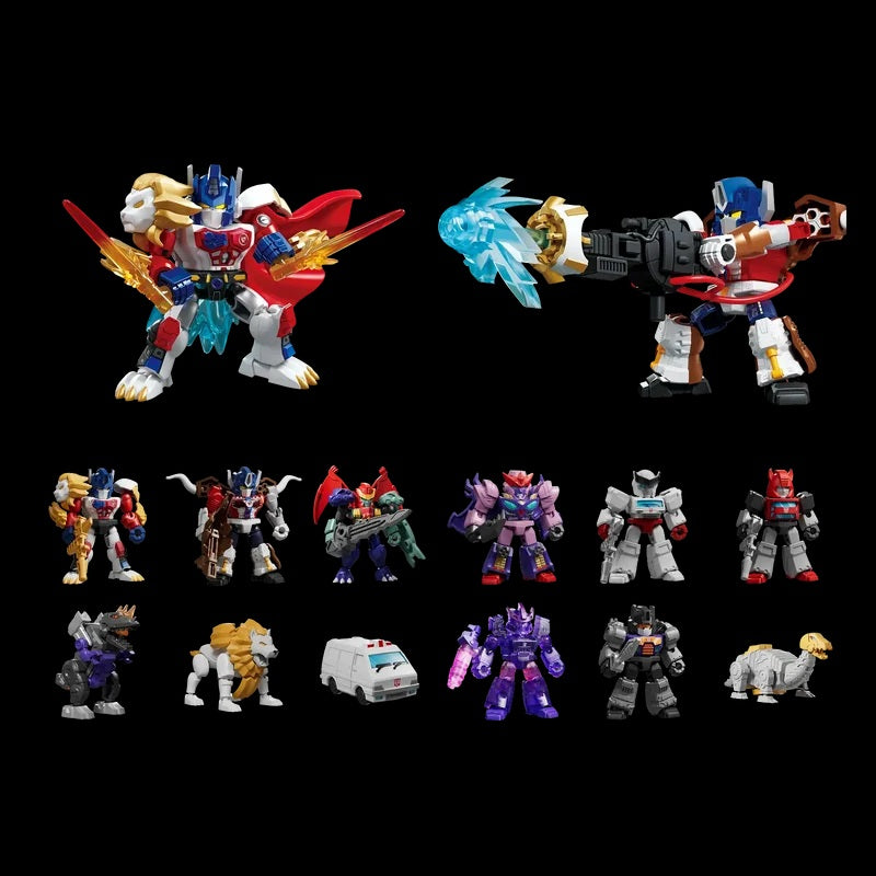 The primal roar echoes as a new era of Cybertronian warriors descends. These officially licensed models feature an elite pocket scale with faithful character recreation, capturing legendary icons in masterfully sculpted, compact forms.

Experience the 1/144 rare special armor hunt, where high-motion articulation and creative human-beast interaction unlock the legendary Lion Hurricane form. Ignite your spirit, claim your rarity, and join the Beast Squad for the ultimate face-off!