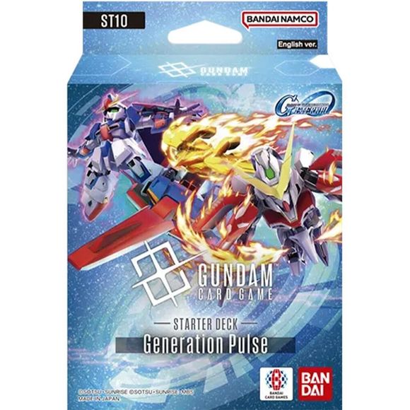 A battle that transcends generations begins with cards. The “SD Gundam G Generation Eternal” × “Gundam Card Game” collaboration is here.
This product contains numerous cards designed for multiplayer modes, such as team battles where two players form a team, and battle royale modes for up to four players.
Contents
• x1 Ready-to-play 50-card deck
• x10 Resource Cards
• x2 Token Cards
•x1 Paper Damage Counter
• x1 Bonus Pack (1 Card) (1 of 10 types)
• X1 Rule/Playsheet