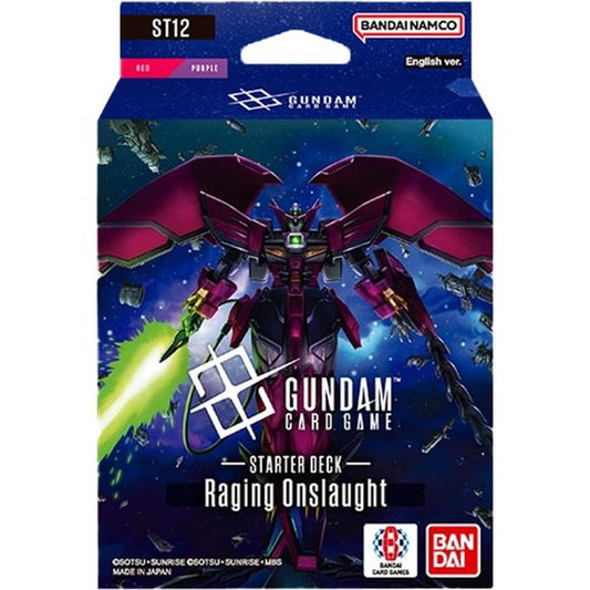 A red and purple starter deck featuring numerous MS units, including the Gundam Epyon, that excel in close-range combat.
Features numerous cards usable in multiplayer battles (Battle Royale, 2vs2)!
Contents
• x1 Ready-to-play 50-card deck
• x10 Resource Cards
• x2 Token Cards
•x1 Paper Damage Counter
• x1 Bonus Pack (1 Card) (1 of 10 types)
• X1 Rule/Playsheet