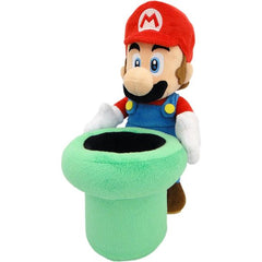 Little Buddy Super Mario Mario Holding Warp Pipe 9-inch Stuffed Plush | Galactic Toys & Collectibles