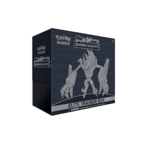 What strange fires lurk in the shadows? Minions of team skull and a cavalcade of new Pokémon stand ready to battle in the dark of night and in the blazing sun! Slug it out with new Titans like Necrozma-GX, Marshadow-GX, and Tapu Fini-GX, or Battle with trusty allies from Machamp-GX and Charizard-GX to Darkrai-GX and Ho-Oh-GX. Fight for what’s right with the Pokémon TCG: Sun & Moon—Burning shadows expansion!