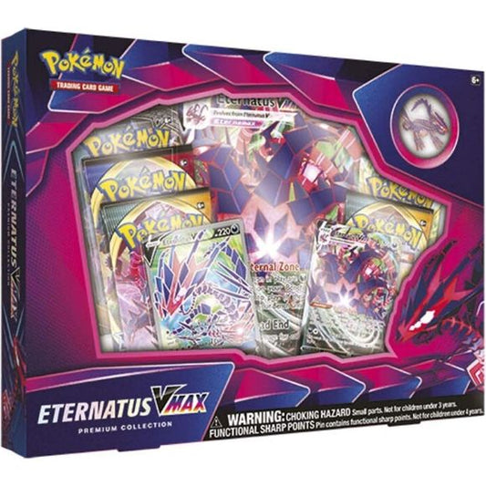 Pokemon TCG: Eternatus VMAX Premium Collection | 6 Pokemon TCG Booster Packs | 1 Full-Art Foil Promo Card Featuring Eternatus V | Genuine Cards | Galactic Toys & Collectibles