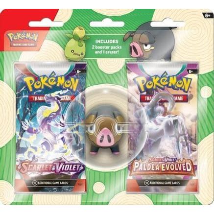 Pokemon Scarlet and Violet BACK TO SCHOOL 2023: ERASER BLISTER -1 OF 2 RANDOM ERASERS (SMOLIV OR LECHONK) | Galactic Toys & Collectibles