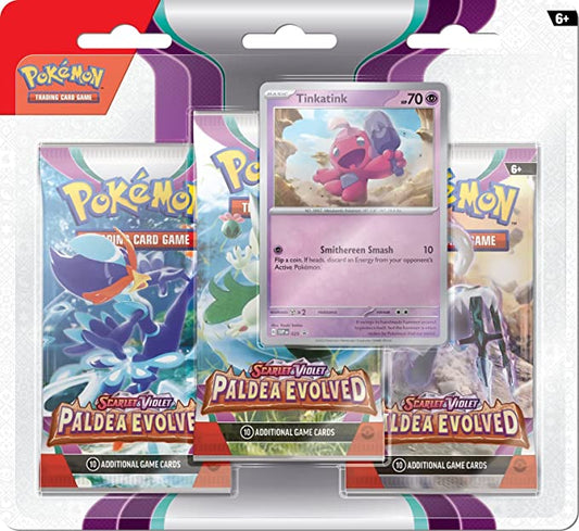 Give Your Collection a Boost!
Get in on the latest Pokemon TCG action with three awesome booster packs from the new Scarlet & Violet 2 Paldea Evolved expansion, a special foil promo card, and a code card for Pokemon TCG Live!