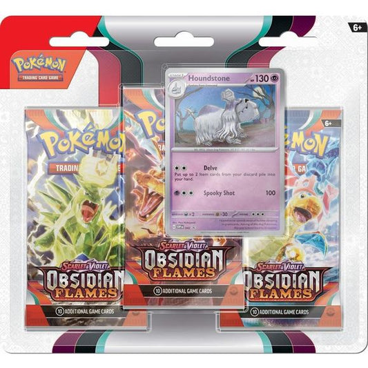 Pokemon Scarlet and Violet 3 Obsidian Flames 3 Pack Bundle (1 at Random) | Galactic Toys & Collectibles