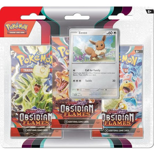 Pokemon Scarlet and Violet 3 Obsidian Flames 3 Pack Bundle (1 at Random) | Galactic Toys & Collectibles