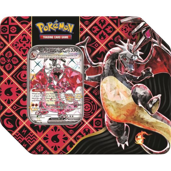 Pokemon Scarlet and Violet 4.5 Charizard ex Paldean Fates Tin | Galactic Toys & Collectibles