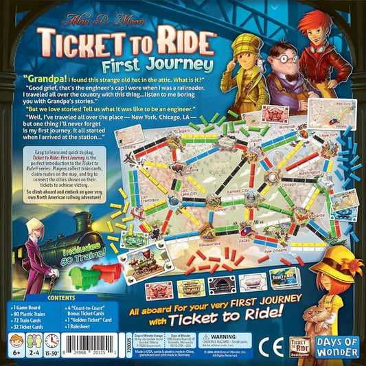 Days of Wonder Ticket to Ride First Journey Board Game