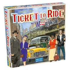 Welcome to New York City in the 1960s! In this brand-new express version of Ticket to Ride, race through the busy streets of New York City to visit the most prestigious Tourist Attractions and complete your Destination Tickets. The elegant and simple gameplay will appeal to both beginners and seasoned players alike. Learn the game in three minutes, play it for hours! Enjoy the Ticket to Ride: New York state of mind!