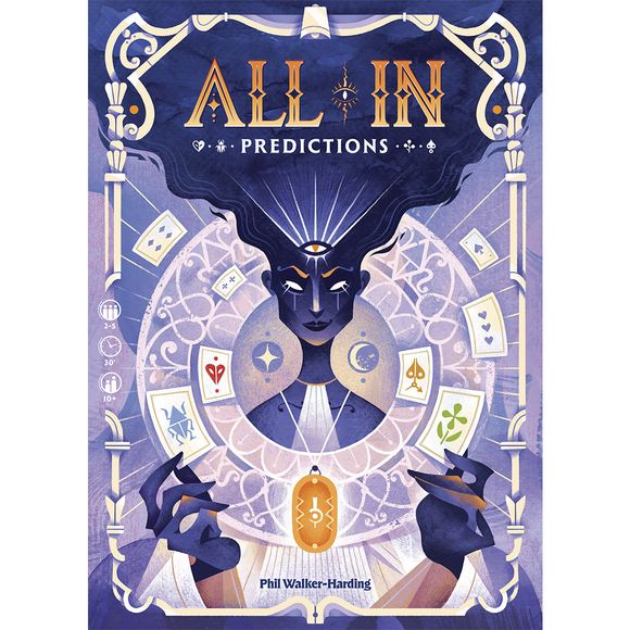 IN ALL IN – Predictions, players become gifted Foretellers vying to shape destiny itself. Combine hand management with strategic foresight in this fast-paced game inspired by classic poker where only one prediction will unfold. Play cards, bend probabilities, and guess who holds the strongest hand to claim the pot. Will you see the future… or just think you can?