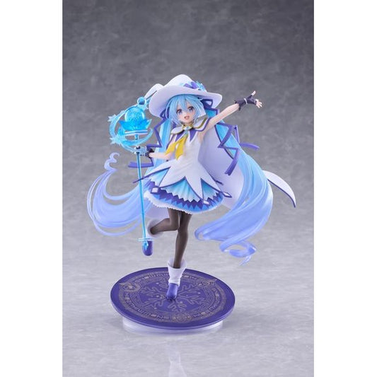 PRE-ORDER: Expected to ship in February of 2027.

Celebrate one of Snow Miku’s most magical designs with the Snow Miku AMP+ Figure – Snow Miku All Stars 2014 Ver. from Taito!

This detailed figure recreates the beloved 2014 Snow Miku design with her distinctive wizard-inspired outfit, flowing twin tails, oversized hat, and staff. The icy blue, white, and purple color palette gives the figure a strong winter fantasy look, while the large decorative base and dynamic pose help it stand out as a centerpiece in