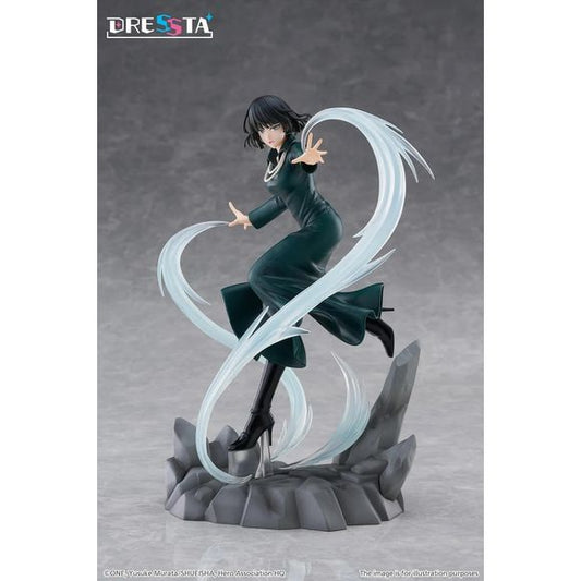 <p><strong>PRE-ORDER: Expected to ship in April 2027.</strong></p>

<p>From <em>One-Punch Man</em> comes Hellish Blizzard, also known as Fubuki, as an impressive DRESSTA statue figure from Taito!</p>

<p>Fubuki is captured in a dynamic battle pose as she unleashes her powerful psychic abilities. Her flowing dark green dress, windswept hair, and focused expression faithfully recreate the elegant yet formidable leader of the Blizzard Group.</p>

<p>Large translucent effect parts spiral around Fubuki to repres