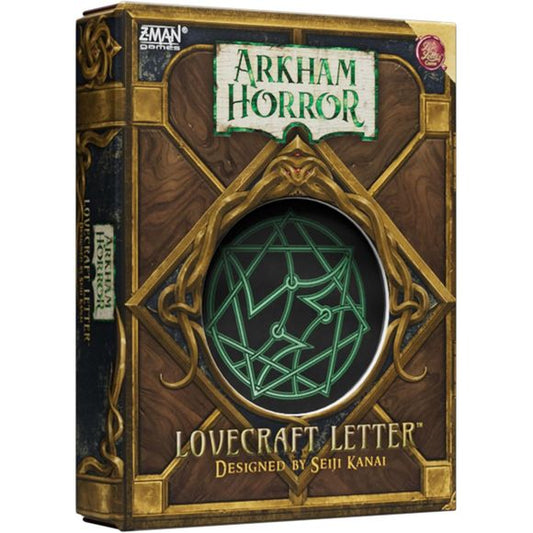 Step into the eerie town of Arkham with Arkham Horror Lovecraft Letter™, a chilling twist on the classic deduction card game. Delve into the madness of the Lovecraftian universe as you face eldritch horrors and uncover allies tainted with madness in this gripping battle of wits. Can you maintain your sanity and outwit Cthulhu, or will you succumb to the creeping darkness that lurks within? Arkham Horror Lovecraft Letter™ is a game of push-your-luck, deduction, and risk for 2-6 players that uses the award-wi