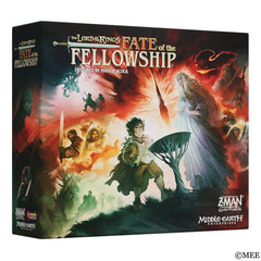 Defy fate and save Middle-earth!

The Lord of the Rings: Fate of the Fellowship is Matt Leacock's most mechanically-rich Pandemic System design to date. Gather heroes to defend the havens of Middle-earth from advancing shadow troops, complete objectives that will change each time you play, and help Frodo evade the hunting Nazgûl as he travels to Mount Doom to destroy the One Ring.