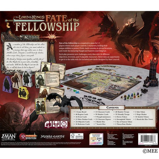 Z-Man Games: The Lord of the Rings: Fate of the Fellowship - Board Game