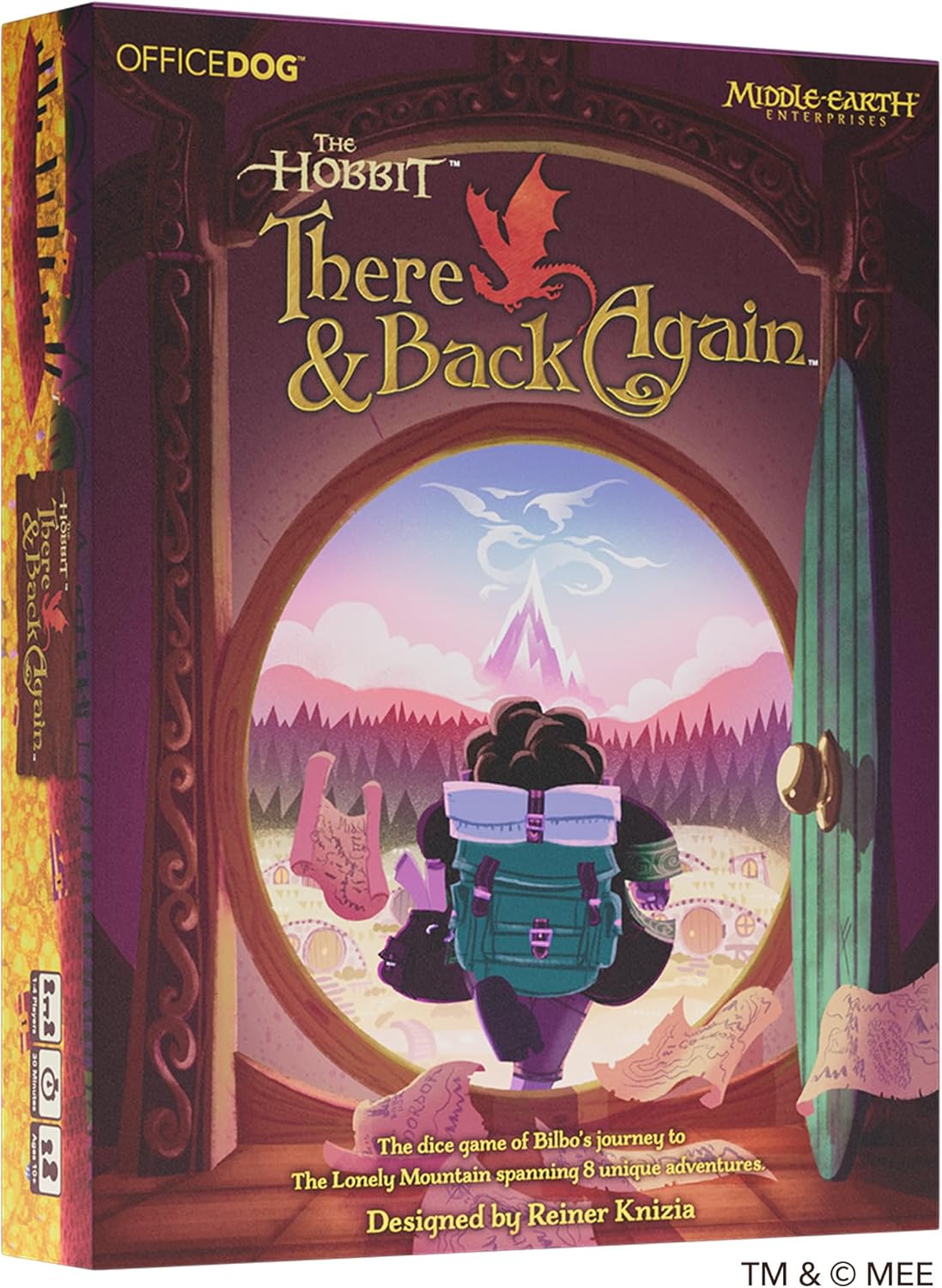 Embark on a journey of adventure, danger, and heroism with The Hobbit: There and Back Again, a competitive story-driven dice game designed by Reiner Knizia. Inspired by the classic tale of Bilbo Baggins, players step into the world of Middle-earth, where every decision impacts their adventure. In this dice drafting game, you and your fellow adventurers will navigate through 8 unique scenarios, collecting resources, overcoming obstacles, and using your wits and luck to advance from Bag End to the Lonely Moun