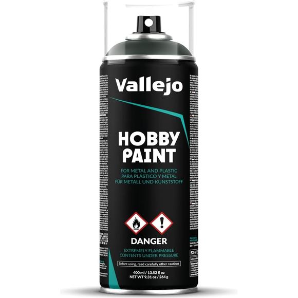 Each Hobby Paint Spray shows the original color applied on the colored ring around the top and is equipped with 2 different nozzles; one with a low discharge flow, especially recommended for fine lines and small details, and the other with a medium discharge flow, recommended for thicker lines and for covering larger surfaces; the low pressure valve allows for excellent spray control.

Comes in 400 mL bottle, Continental US Ground Shipping ONLY