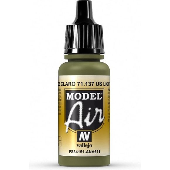 Model Air acrylic colors are developed especially for airbrush techniques, with very finely ground pigments. They contain an acrylic resin with properties of extreme resistance and durability. The adhesion of Model Air to resin models, plastics, steel and white metal is extraordinary.

Model Air colors come in a 17 ml. bottle with dropper.