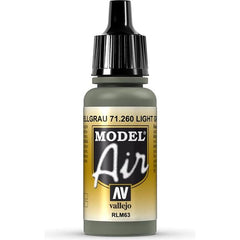 Model Air acrylic colors are developed especially for airbrush techniques, with very finely ground pigments. They contain an acrylic resin with properties of extreme resistance and durability. The adhesion of Model Air to resin models, plastics, steel and white metal is extraordinary.

Model Air colors come in a 17 ml. bottle with dropper.