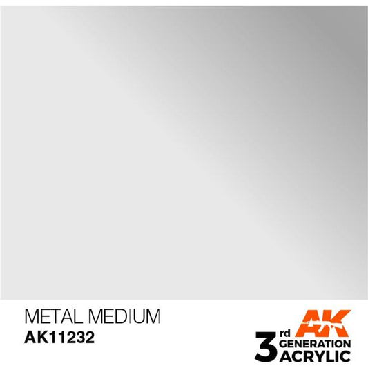 AK Interactive 3rd Gen Auxiliary Metal Medium 17ml | Galactic Toys & Collectibles