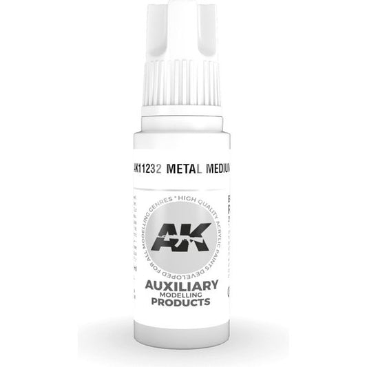 AK Interactive 3rd Gen Auxiliary Metal Medium 17ml | Galactic Toys & Collectibles